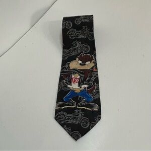 Looney Tunes Mania 1996 Taz Motorcycle Necktie
